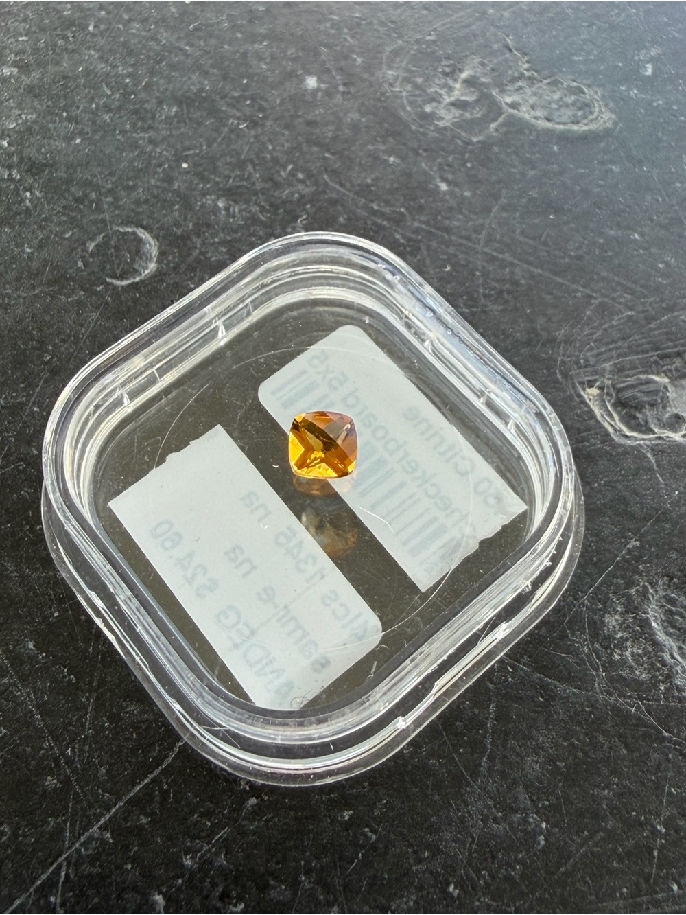 Checkerboard Cushion Cut Citrine .50 carats